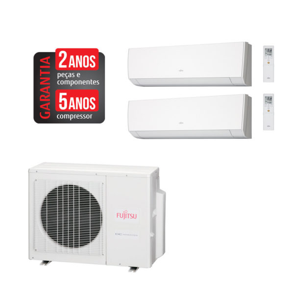 AR CONDICIONADO MULTI SPLIT FUJITSU INVERTER 24000 BTUS 2X 12000 QUENTE E FRIO 220V